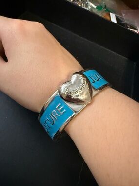 Juicy Couture blue metal cuff